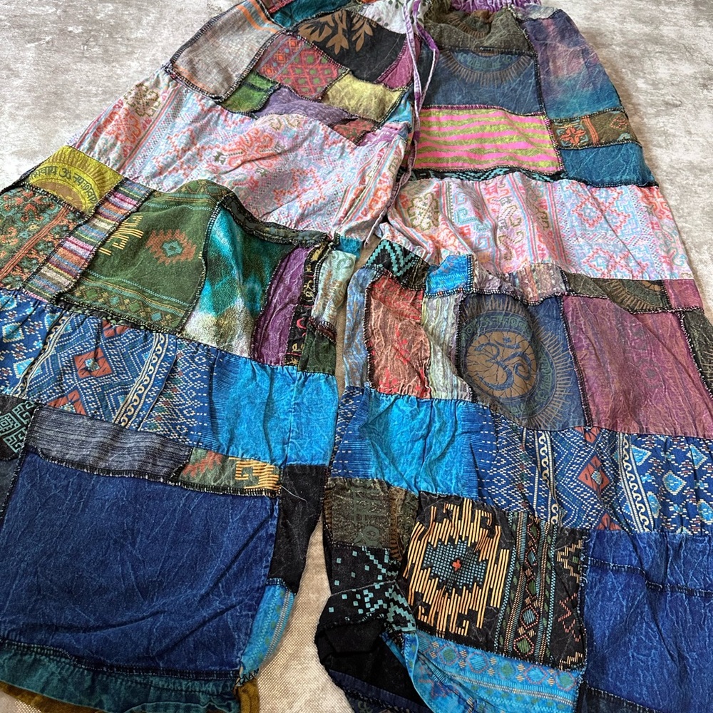 Colorful Patchwork Pants - image 2